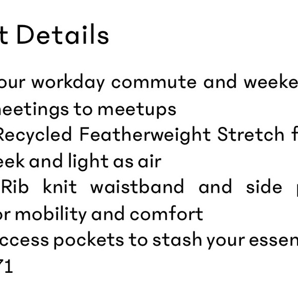 Athleta 6 Brooklyn Abalone cream ankle pants EUC - Picture 12 of 12